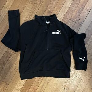 Puma Quarter Zip Pullover Sweatshirt, Size Medium